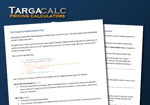 TargaCalc Implementation Guides Image